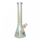 RED EYE TEK: 15" 7mm Thick Metallic Terminator Finish Traditions Series Beaker Tube W/Facetted Quarter Pattern Details