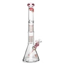 RED EYE GLASS : 18" 7mm Thick Wildwood Triple Chamber Beaker Base Water Pipe