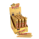 RAW: Classic Natural Pre-Rolled Level Cones 84mm w/26mm Spiral Tip