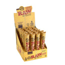 RAW: Classic Natural Pre-Rolled Level Cones 84mm w/26mm Spiral Tip