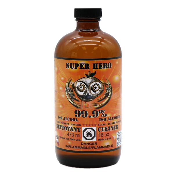 ORANGE CHRONIC : {99.9% ISO ALCOHOL) Orange Chronic Super Hero Cleaner Glass Bottle, 16 oz