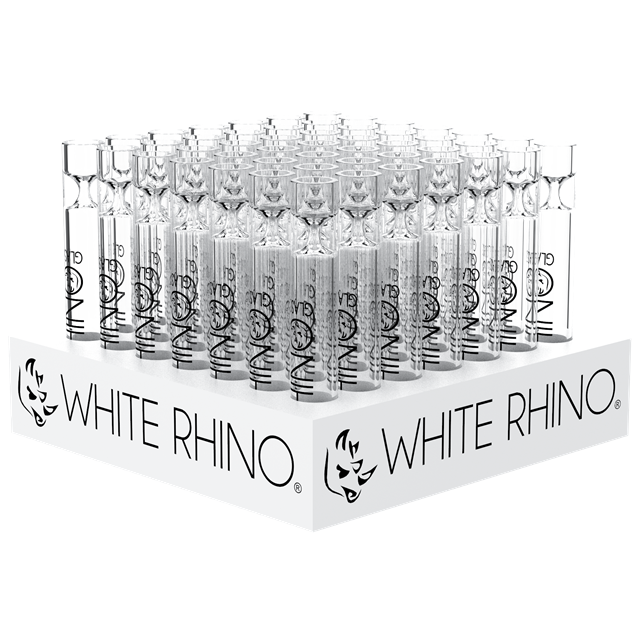 WHITE RHINO : White Rhino XL Glass Chillum