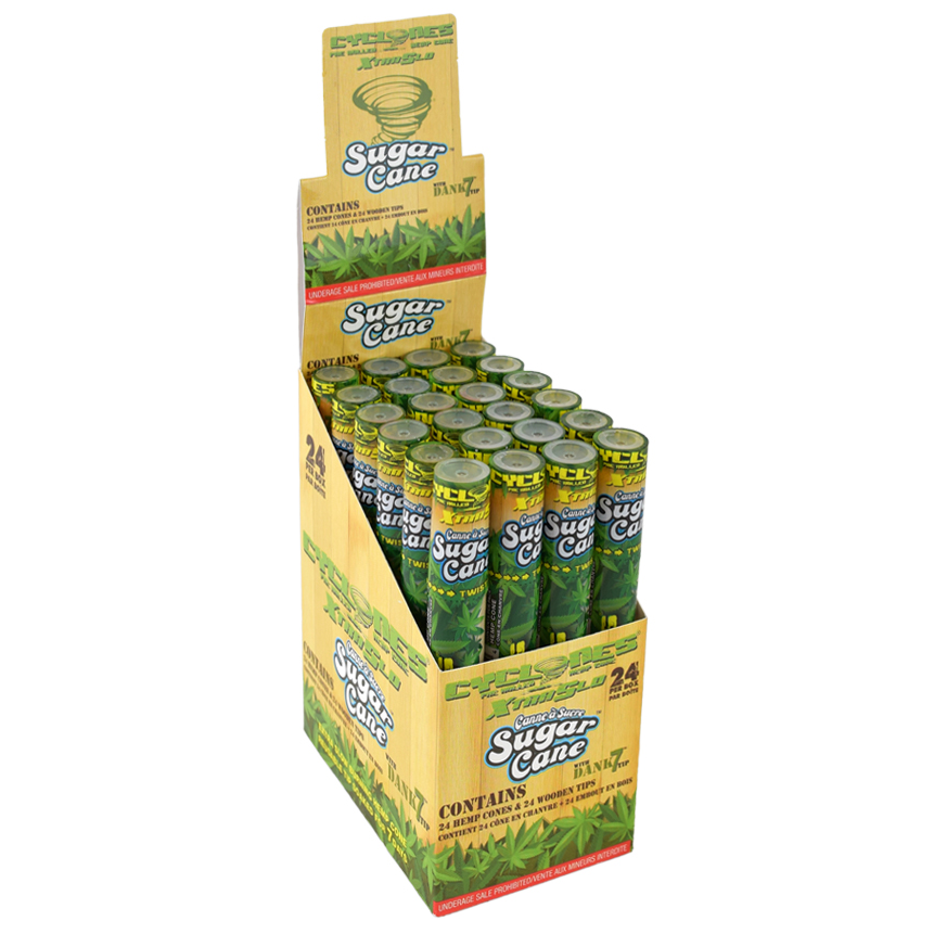 CYCLONES : Cyclones Hemp Wraps Pre-Rolled Cones Display