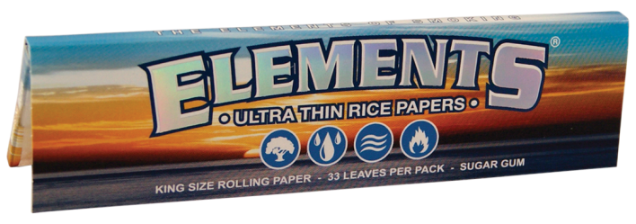 ELEMENTS : Elements Ultimate Thin Rice Rolling Papers Display, King Size