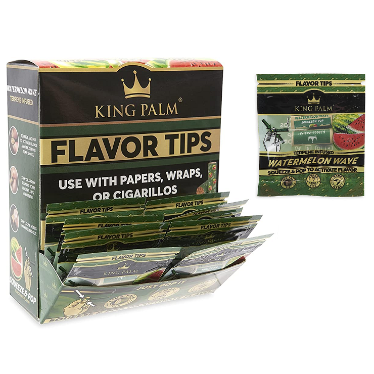 KING PALM : King Palm Terpene Flavoured Infused Tips Display, Watermelon Wave