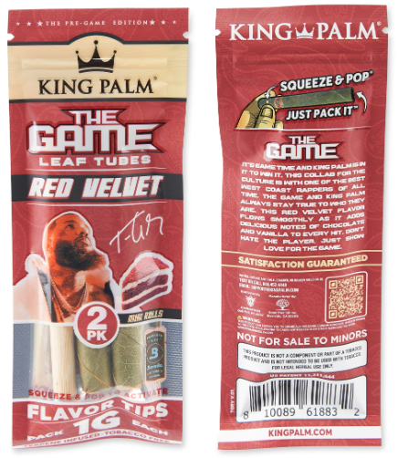 KING PALM : King Palm Cones x The Game 2pk Display, Mini, Red Velvet