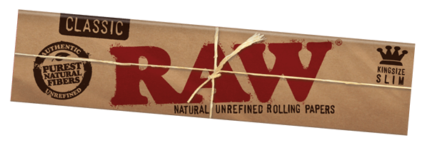 RAW : RAW Classic Natural Unrefined Rolling Papers Display, King Size Slim