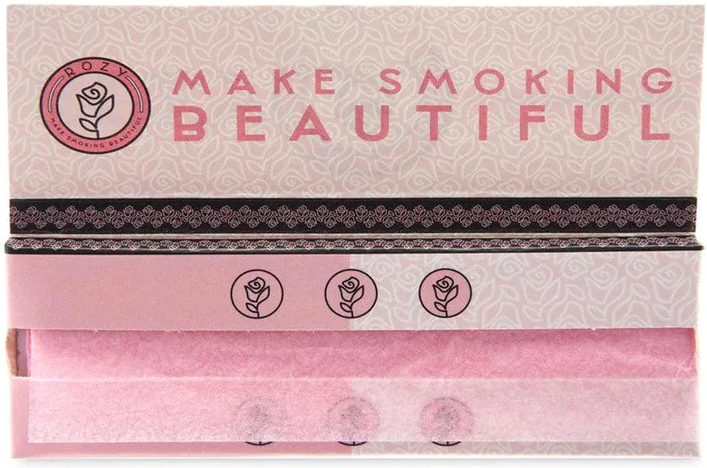 Rozy Pink Rolling Papers Display, 1 1/4 × 1