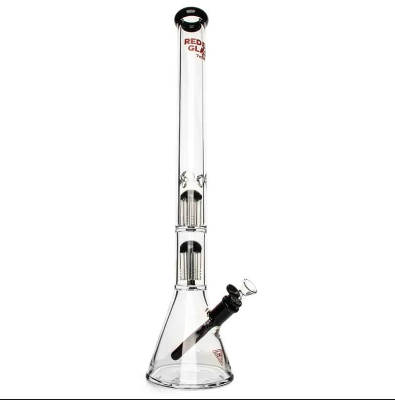 RED EYE TEK: 24" 7mm Thick Wildwood Triple Chamber Beaker Base Water Pipe