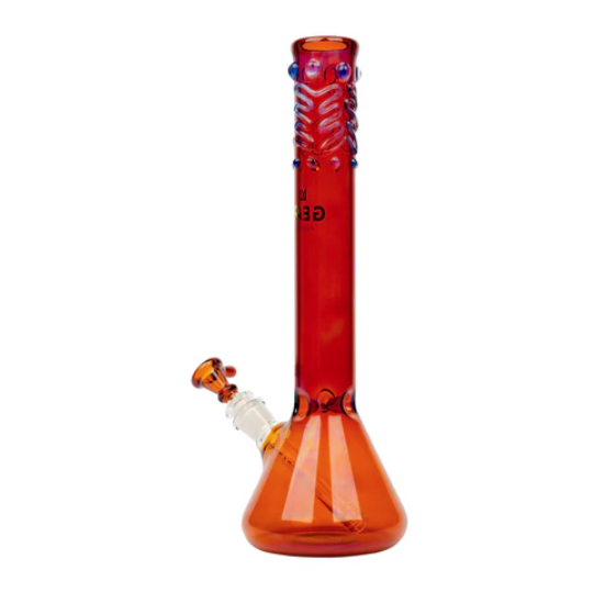 GEAR PREMIUM: 14" Beaker Tube (silver fumed and free-hand worked top)