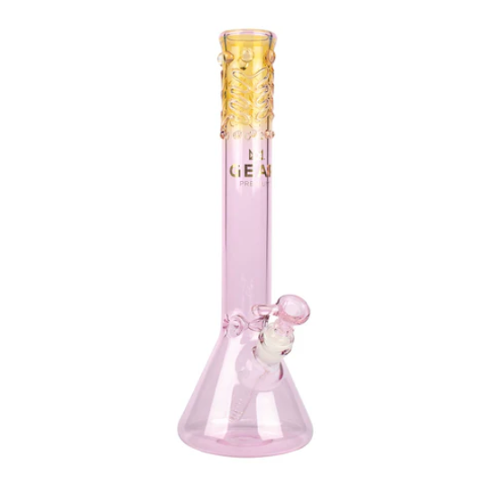 GEAR PREMIUM: 14" Beaker Tube (silver fumed and free-hand worked top)
