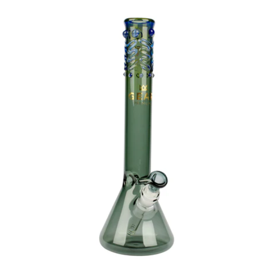 GEAR PREMIUM: 14" Beaker Tube (silver fumed and free-hand worked top)