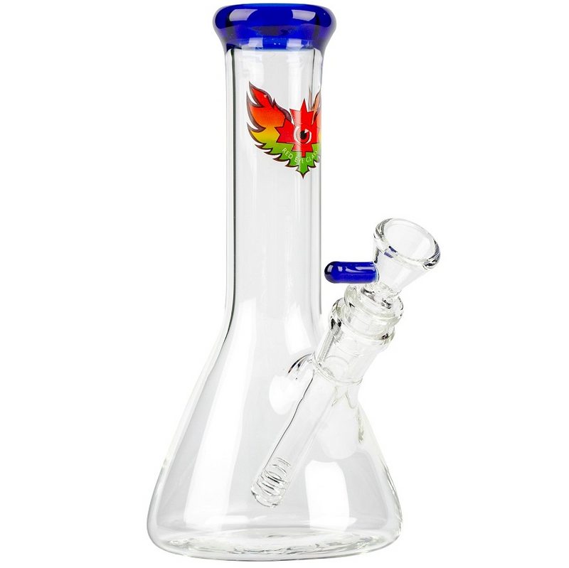 RED EYE GLASS: 8” Beaker Bong