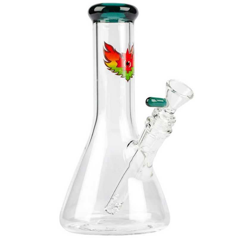 RED EYE GLASS: 8” Beaker Bong