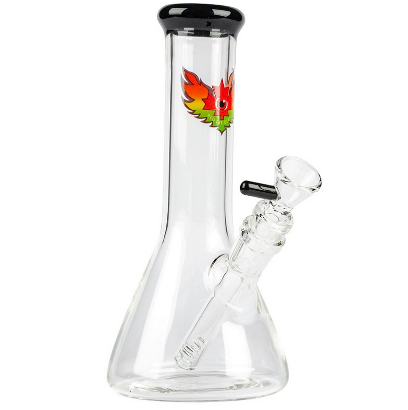 RED EYE GLASS: 8” Beaker Bong