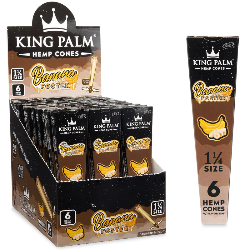 KING PALM : King Palm Cones 6pk Display, 1 1/4, Banana Foster
