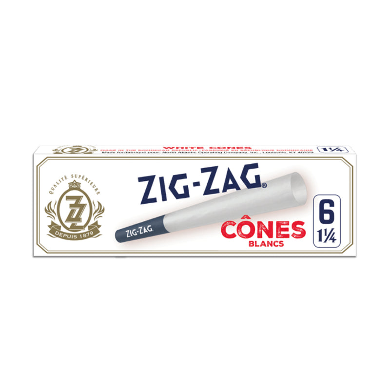 Zig Zag Pre Rolled Cones White 1 1/4 Rolling Papers