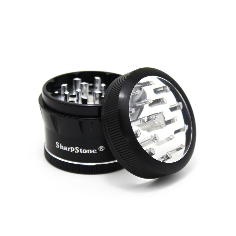 SHARPSTONE: V2 CLEAR TOP 4 PIECE GRINDER – 2.2”