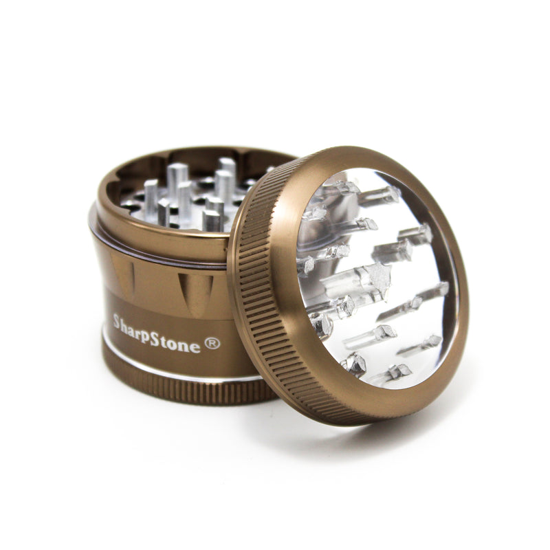 SHARPSTONE: V2 CLEAR TOP 4 PIECE GRINDER – 2.2”