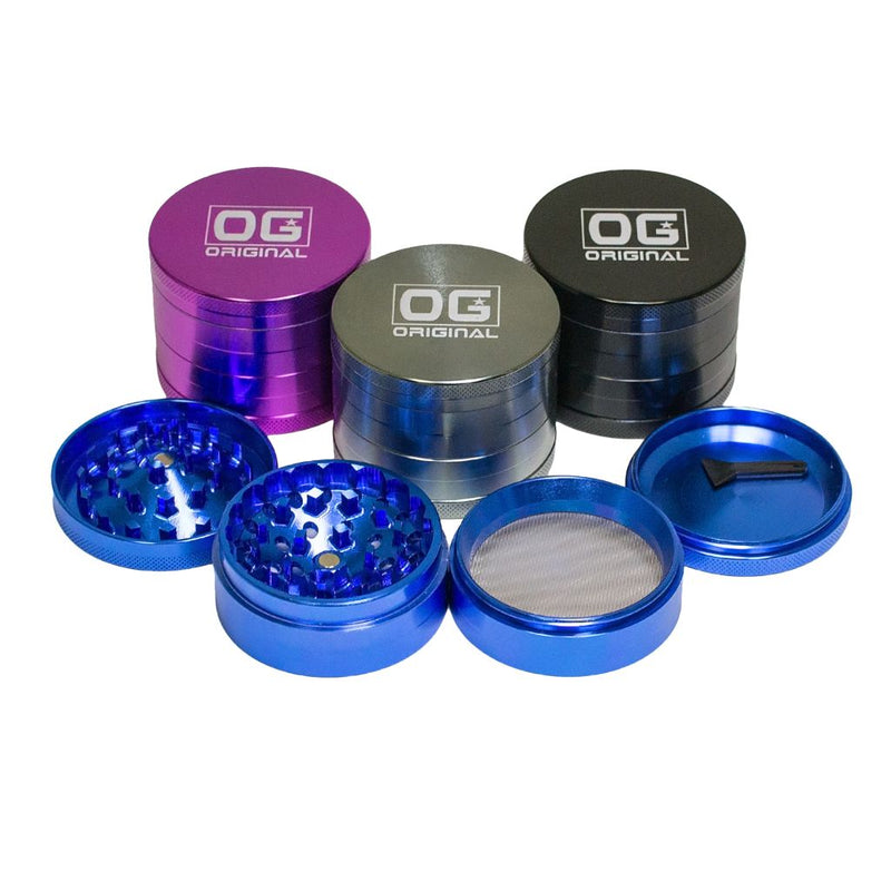 OG GRINDER : OG 2.5" grinder 4 piece with crystal catcher