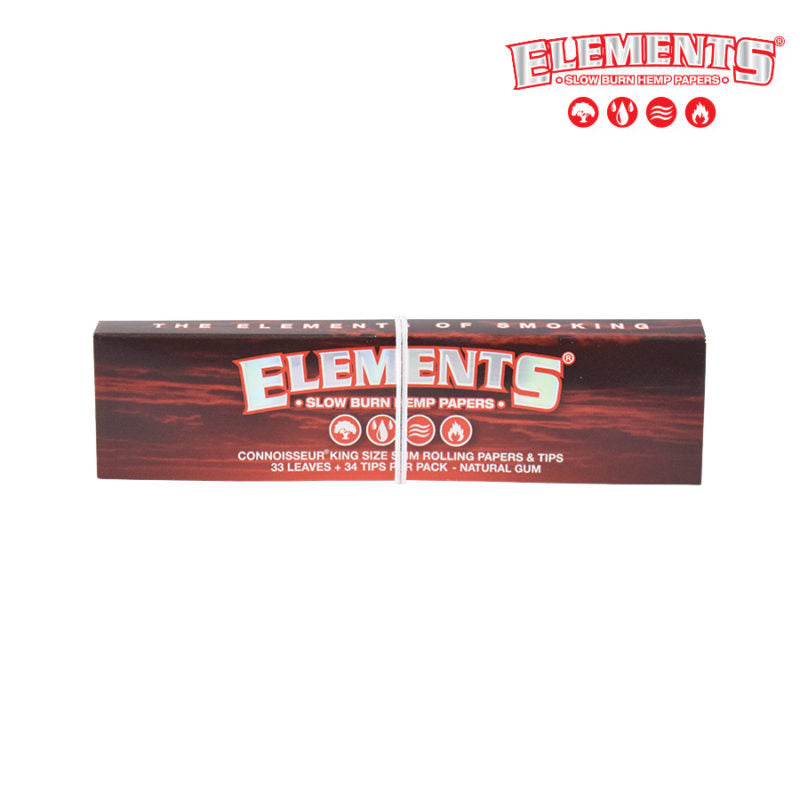 Elements Red Connoisseur King Size with Tips Papers