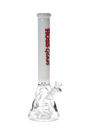 Hoss Glass Holey Beaker Bong with Colored Top and Clear Inner Section (18")