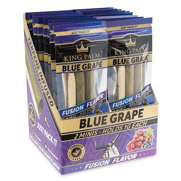 KING PALM: King Palm Cones 2pk Display, Mini, Blue Grape (sold individually)