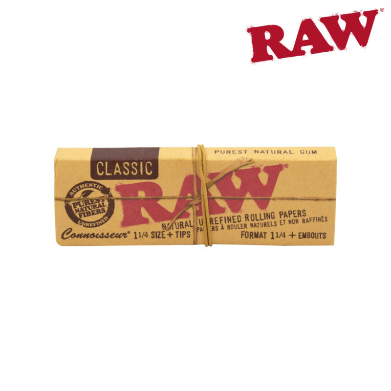 RAW CONNOISSEUR 1¼ W/TIPS Rolling Papers