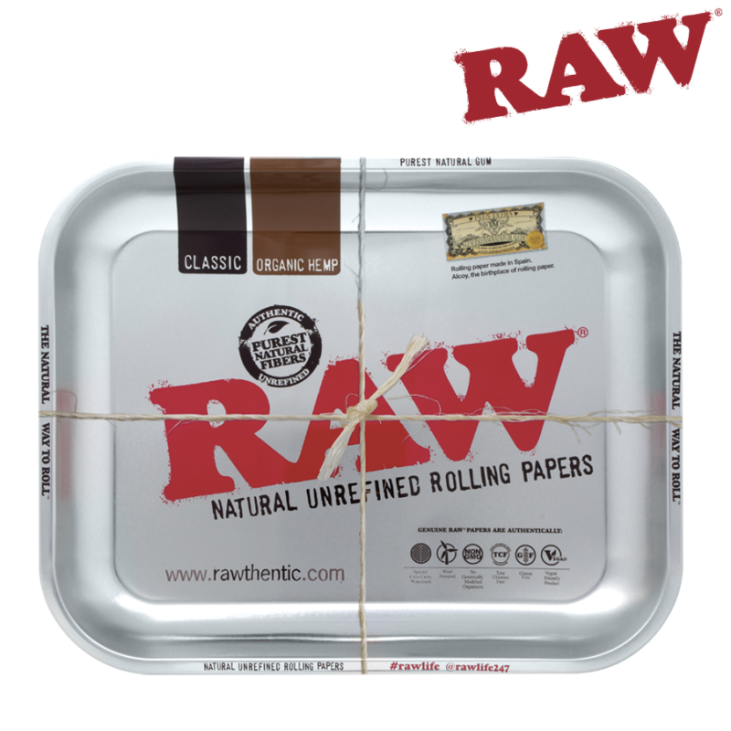 RAW STEEL ROLLING TRAY LARGE