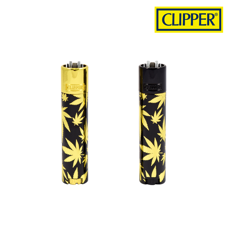 CLIPPER: CLIPPER LEAVES GOLD METAL LIGHTERS COLLECTION