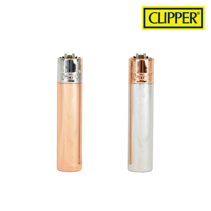 CLIPPER: CLIPPER ROSE GOLD AND SILVER CMP11 METAL LIGHTERS COLLECTION