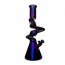 RED EYE TEK: 13" Metallic Terminator Finish 3-Arm Zag Beaker Tube