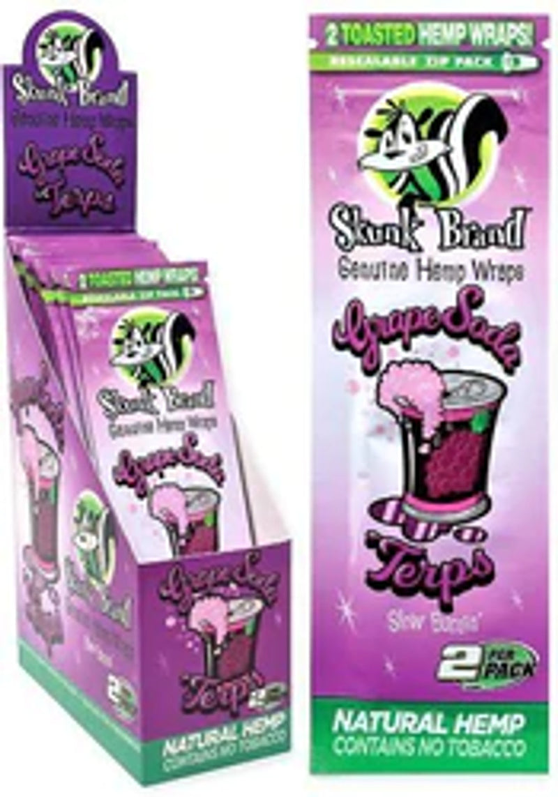 SKUNK BRAND: Skunk Terp Infused Hemp Wraps Grape Soda (sold individually)