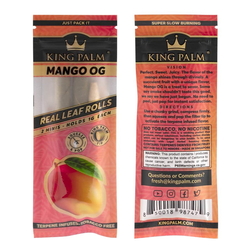 KING PALM: King Palm Mini Pre-Roll Pouch Display - Mango OG