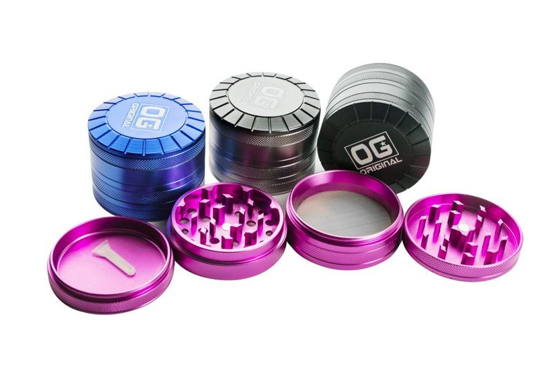 OG GRINDER : OG 2.5" 4 piece grinder with crystal catcher