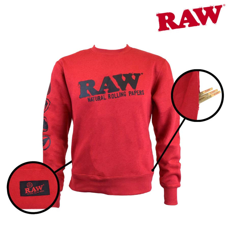 RAW: RPxRAW CREW NECK “CORE RED” SWEATSHIRT